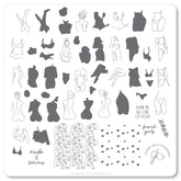 The Nude Series - Au Naturel (CjS-196) Steel Nail Art Medium Stamping Plate